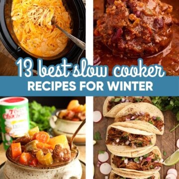 13 Best Slow Cooker Recipes for Winter Image for Pinterest.