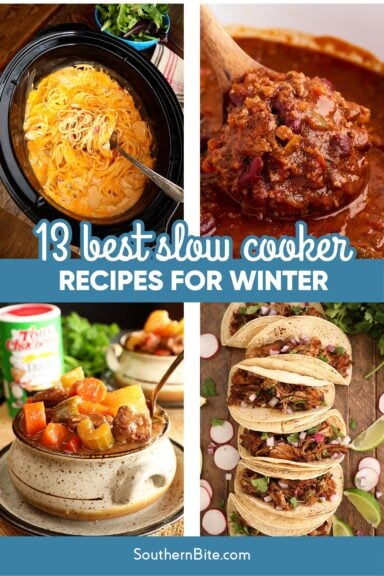 13 Best Slow Cooker Recipes for Winter Image for Pinterest.