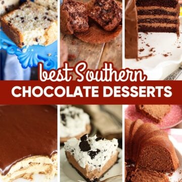 Best Southern Chocolate Desserts Image for Pinterest.