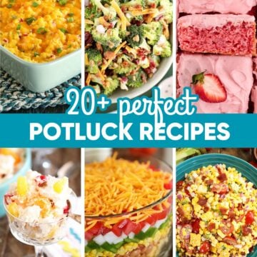 20+ Perfect Potluck Recipes Image for Pinterest.