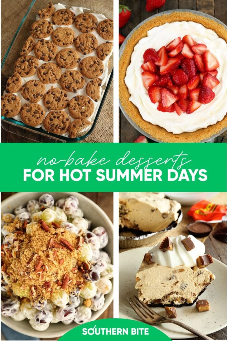 No-Bake Desserts for Hot Summer Days Image for Pinterest.