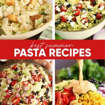 Best Summer Pasta Recipes Image for Pinterest.