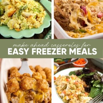 Make-Ahead Casseroles for Easy Freezer Meals Image for Pinterest.