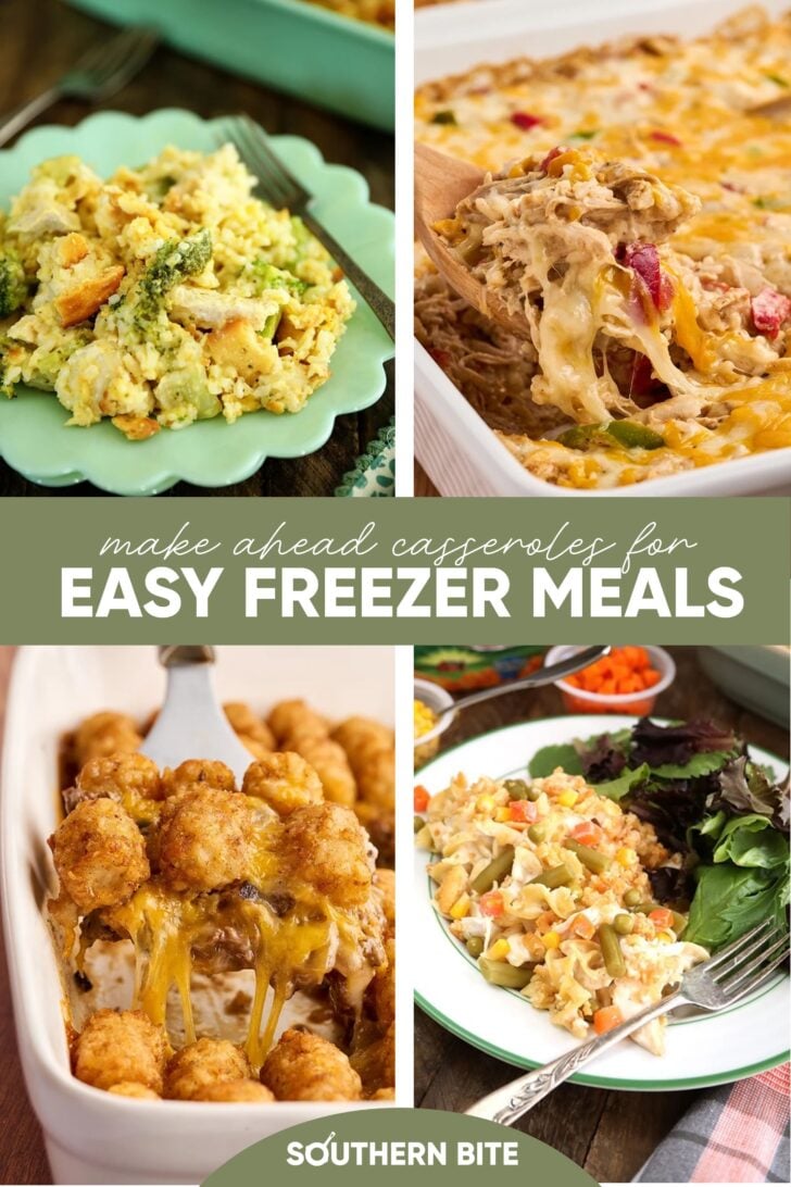 Make-Ahead Casseroles for Easy Freezer Meals Image for Pinterest.
