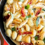 Close-up of Marry Me Chicken Gnocchi.